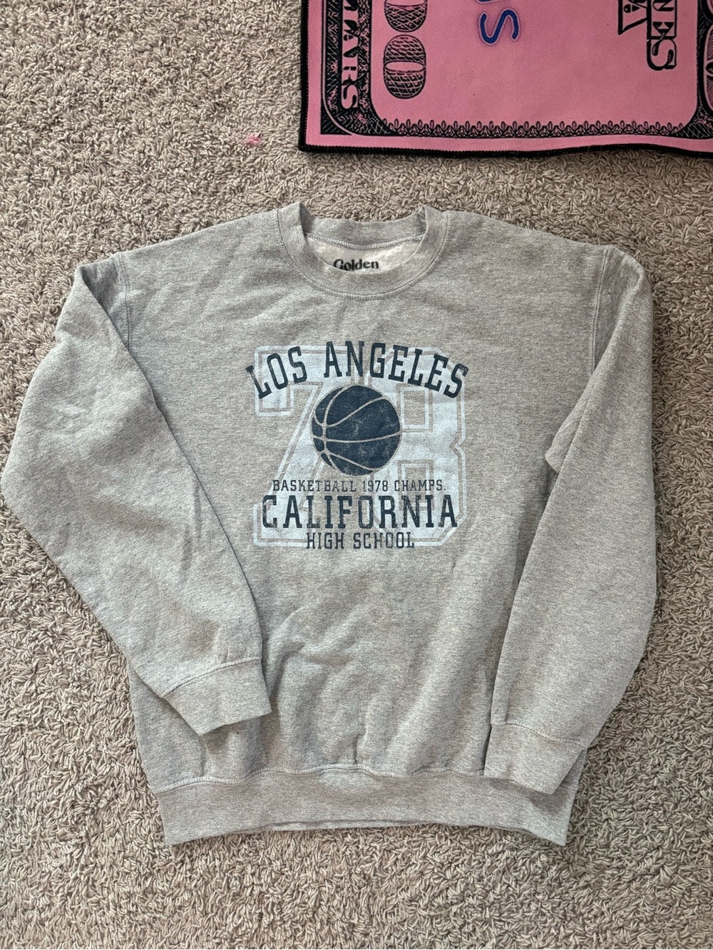 PacSun Gray Los Angeles California Crewneck Sweatshirt